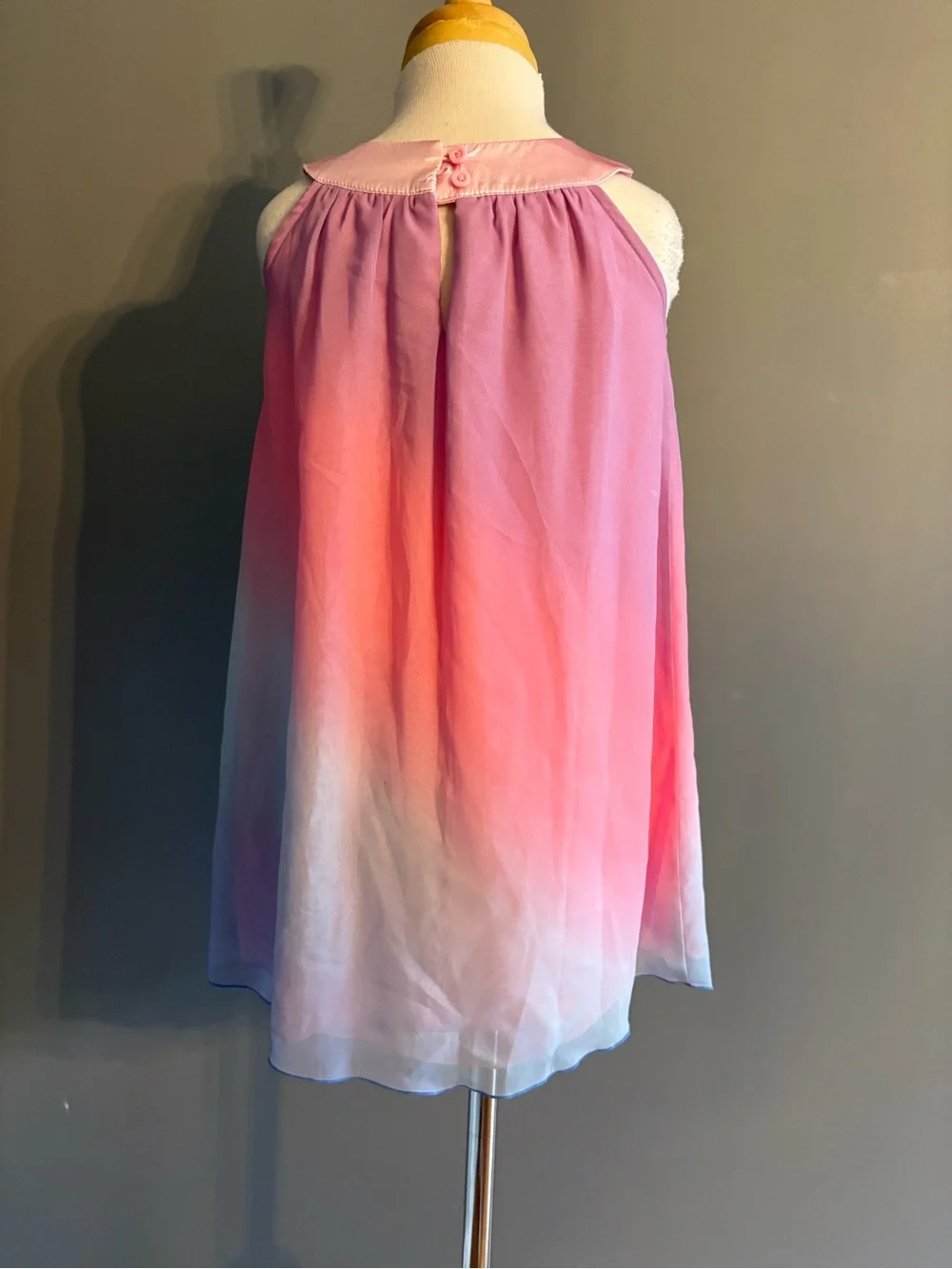 Disney Pink and Blue Ombré Frozen Elsa Swing Dress - Like New